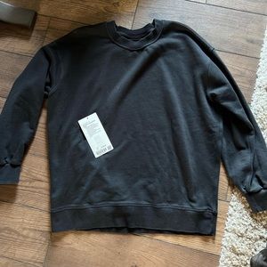 lululemon black perfectly oversized crewneck